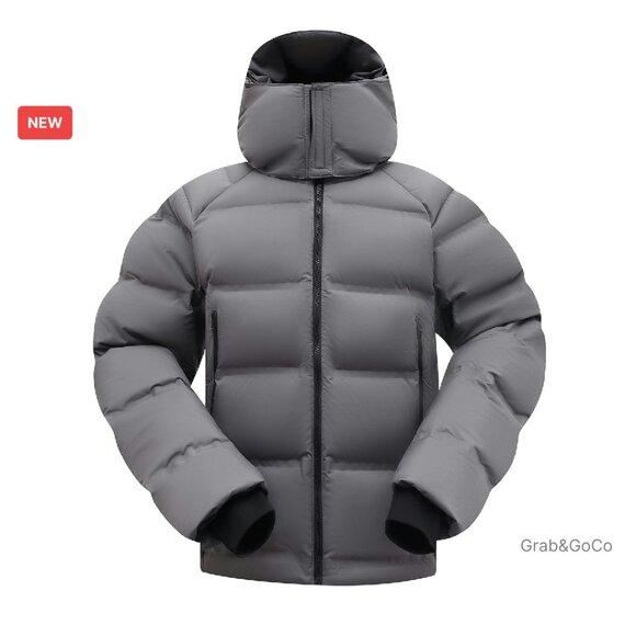 Men's Thickened Down Puffer Jacket Waterproof Windproof Winter Snow Coat